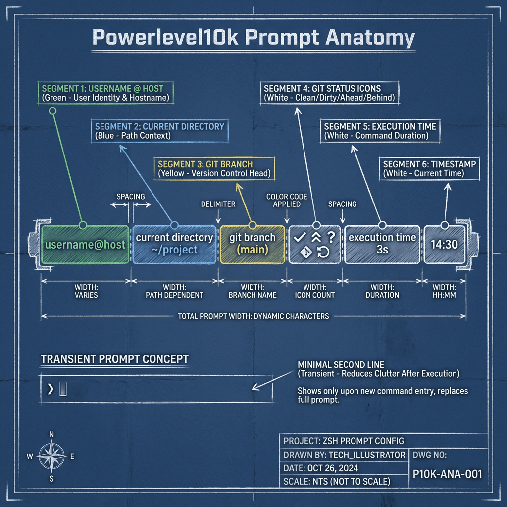 Powerlevel10k Prompt 组成